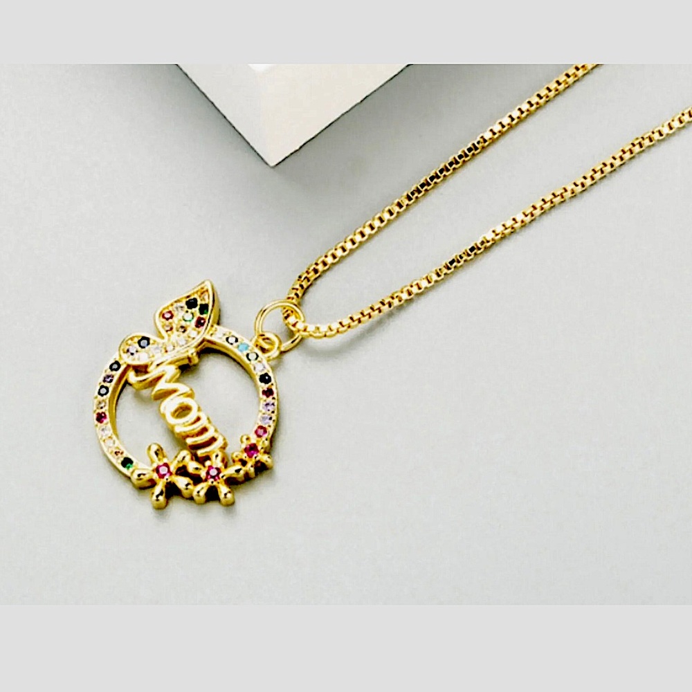 Butterfly Mom Pendant Necklace for Mom - Picture 3 of 5